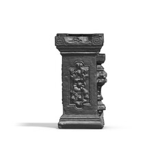 A collection of sculptures made in neon style on a black background for your design ideas. 3D rendering of objects that can be stylized. Combine the shape by adjusting the color and achieve new effect