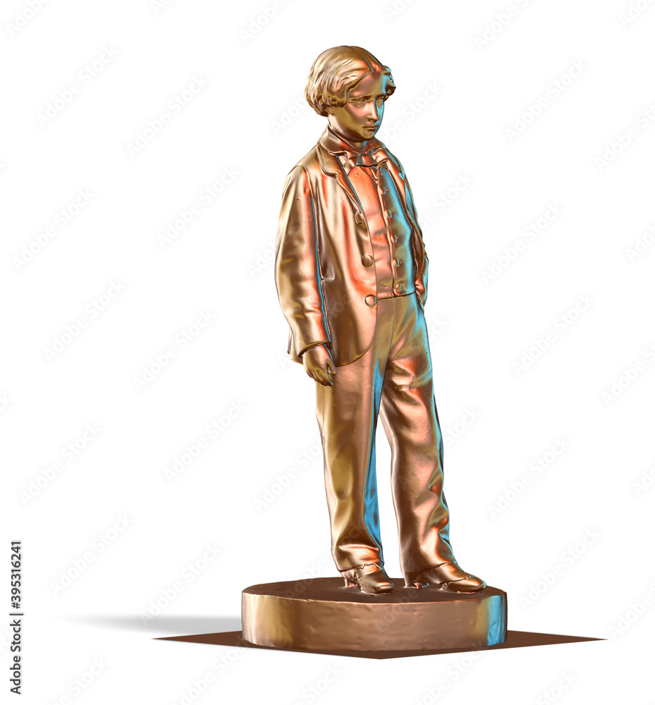 Fototapete a collection of sculptures made in neon style on a black background for your design ideas. 3d render