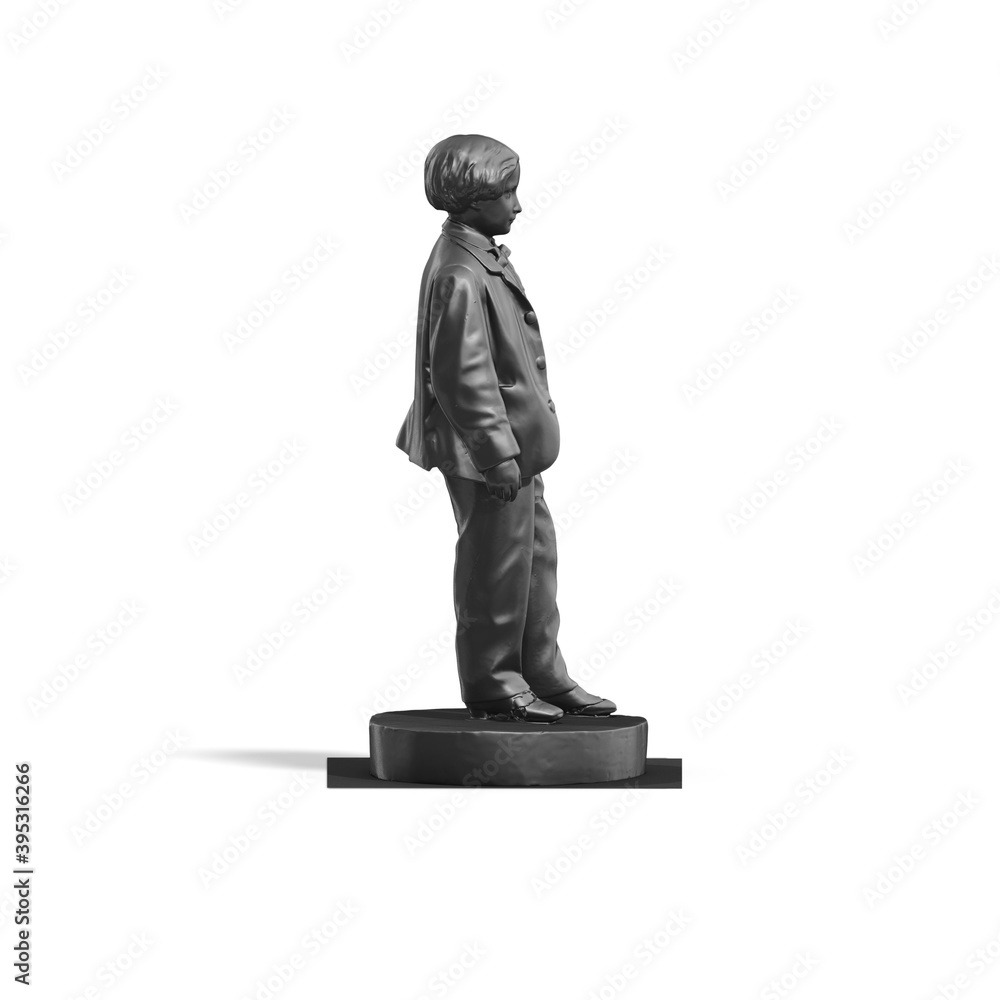 Fototapete a collection of sculptures made in neon style on a black background for your design ideas. 3d render