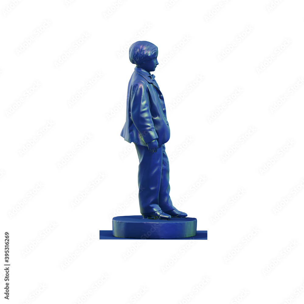 Fototapete a collection of sculptures made in neon style on a black background for your design ideas. 3d render