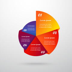 Vector infographic circle template.