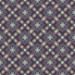 Geometric seamless pattern, abstract colorful background, trendy ornament, fashion print small shapes, vector texture.