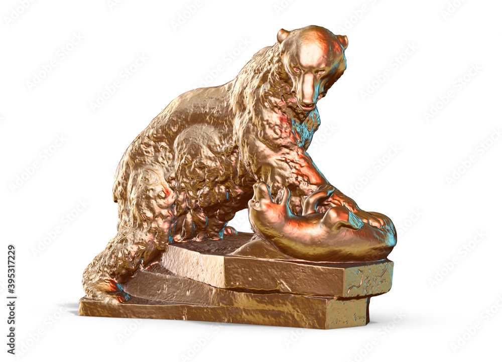 Fototapete a collection of sculptures made in neon style on a black background for your design ideas. 3d render