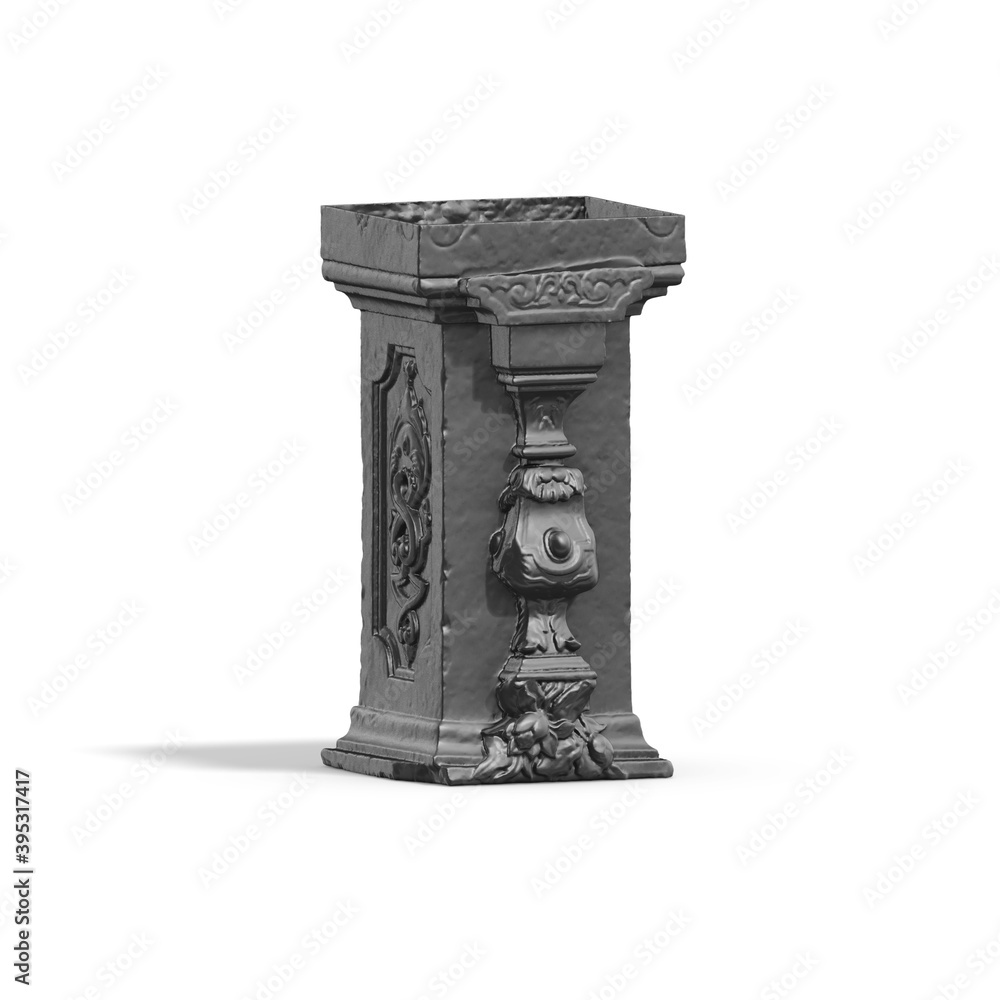 Fototapete a collection of sculptures made in neon style on a black background for your design ideas. 3d render
