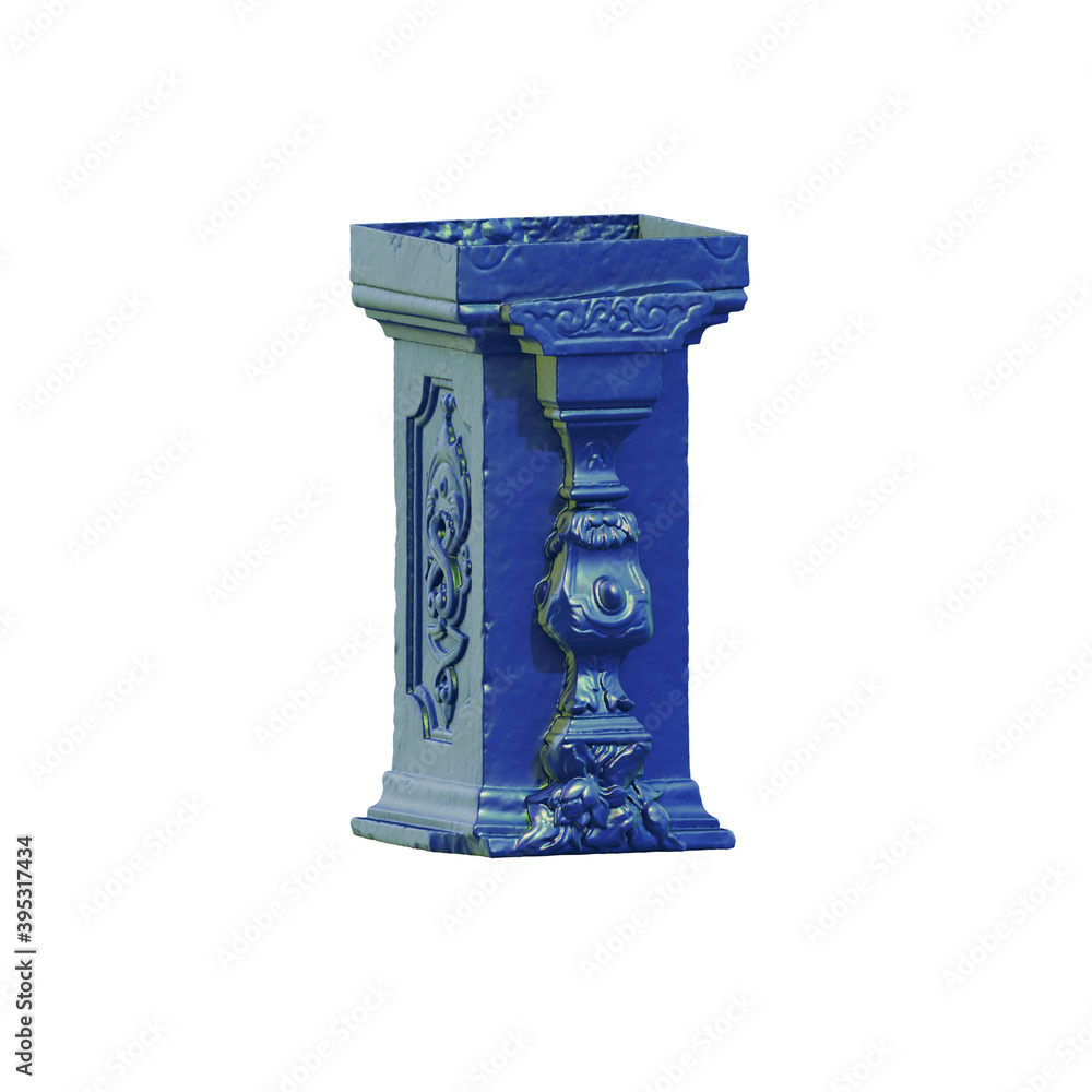 Fototapete a collection of sculptures made in neon style on a black background for your design ideas. 3d render