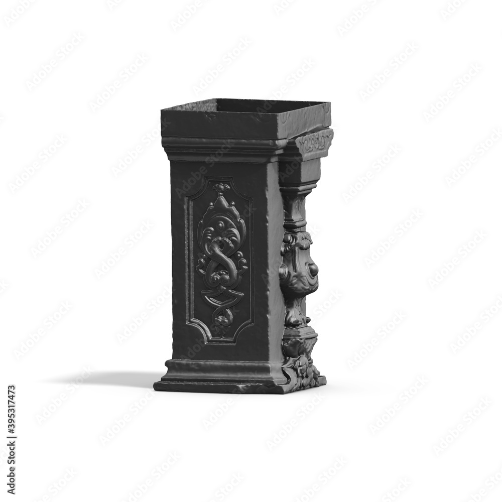 Fototapete a collection of sculptures made in neon style on a black background for your design ideas. 3d render