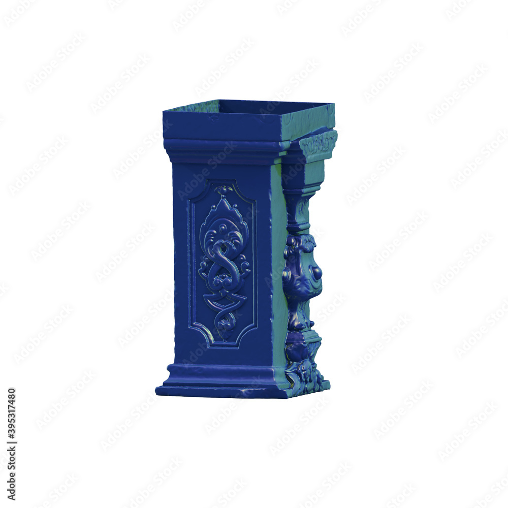Fototapete a collection of sculptures made in neon style on a black background for your design ideas. 3d render