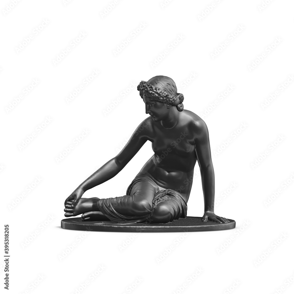 Fototapete a collection of sculptures made in neon style on a black background for your design ideas. 3d render