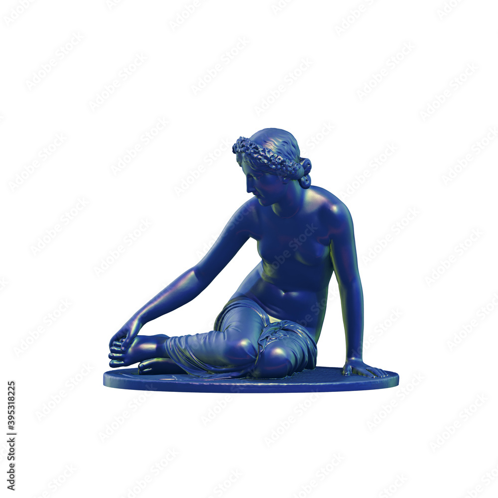 Poster a collection of sculptures made in neon style on a black background for your design ideas. 3d render