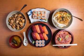 Japan foods on table