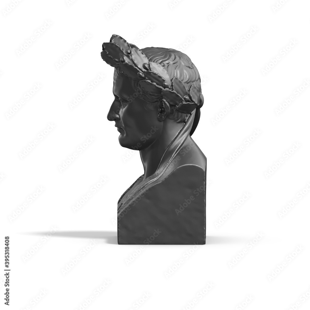 Fototapete a collection of sculptures made in neon style on a black background for your design ideas. 3d render