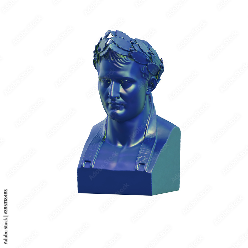 Fototapete a collection of sculptures made in neon style on a black background for your design ideas. 3d render