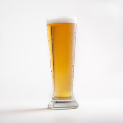 Cold craft light ale, advertising of lager and best offer in pub at evening