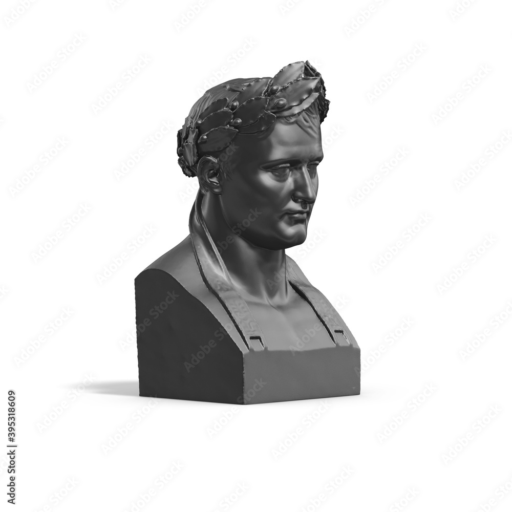 Fototapete a collection of sculptures made in neon style on a black background for your design ideas. 3d render