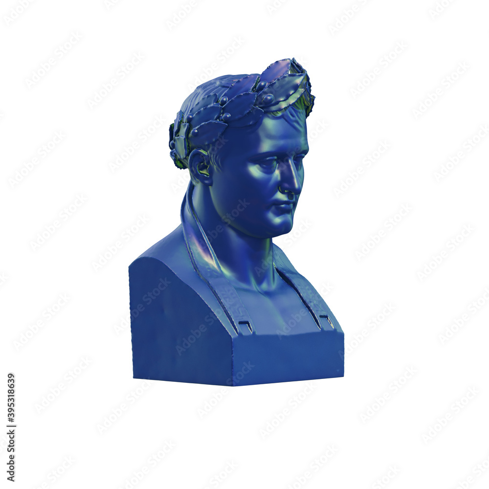 Fototapete a collection of sculptures made in neon style on a black background for your design ideas. 3d render