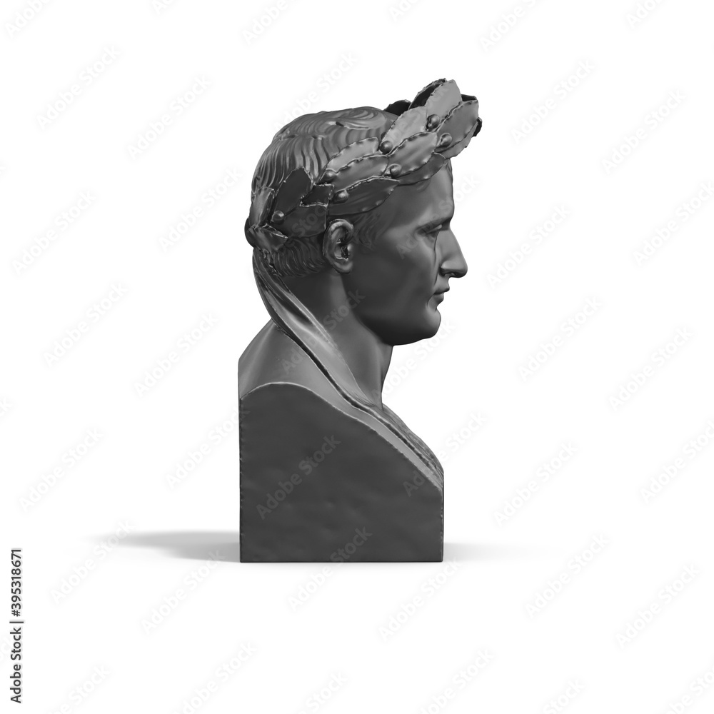 Fototapete a collection of sculptures made in neon style on a black background for your design ideas. 3d render