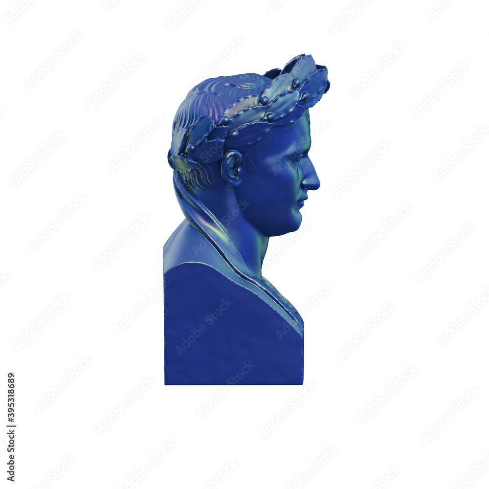Fototapete a collection of sculptures made in neon style on a black background for your design ideas. 3d render