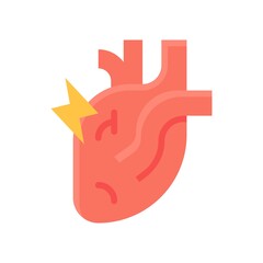 sickness and disease related heart pain or disease vectors in flat style,