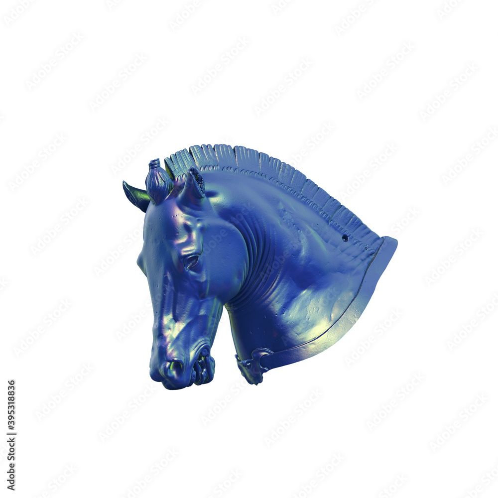 Fototapete a collection of sculptures made in neon style on a black background for your design ideas. 3d render