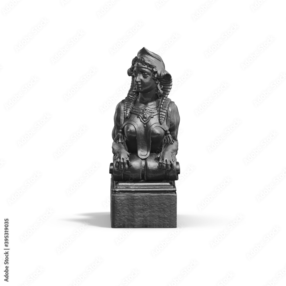 Fototapete a collection of sculptures made in neon style on a black background for your design ideas. 3d render