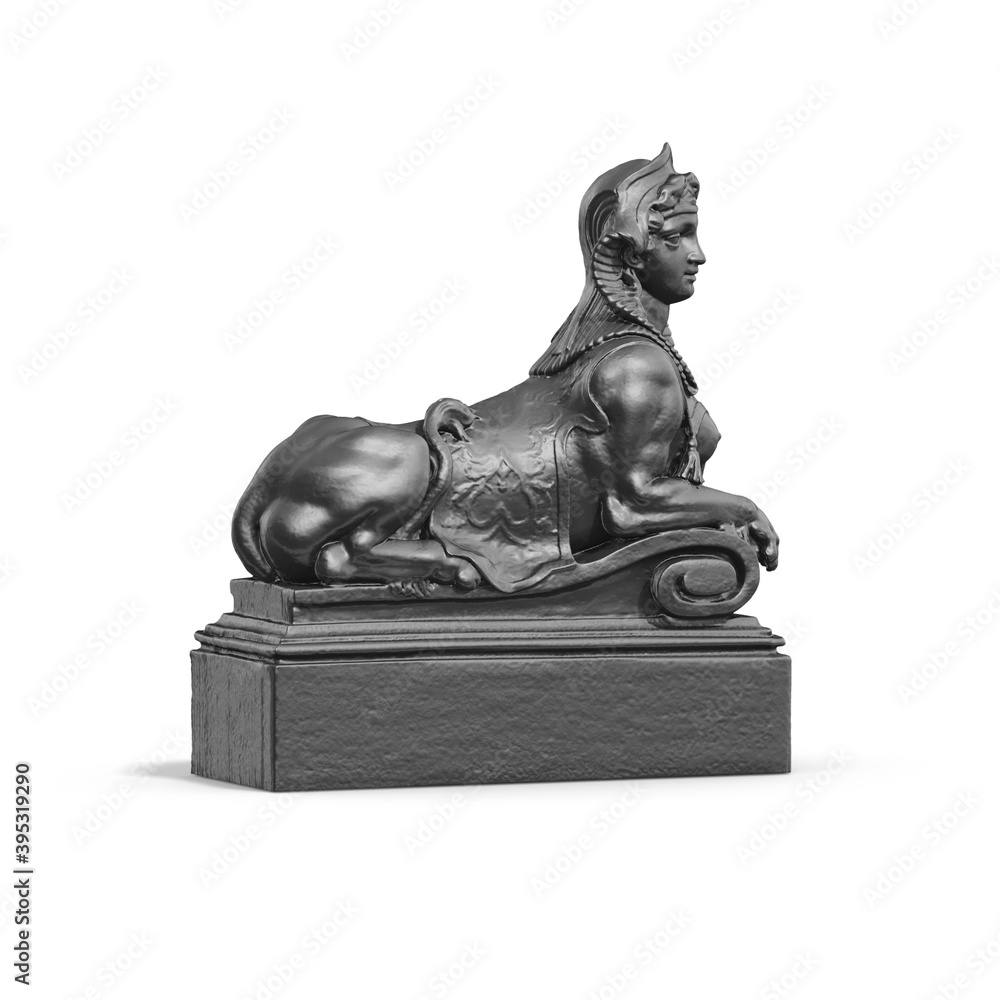 Fototapete a collection of sculptures made in neon style on a black background for your design ideas. 3d render