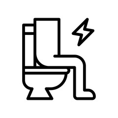 sickness and disease related patient with constipation pain problem vectors in lineal style,