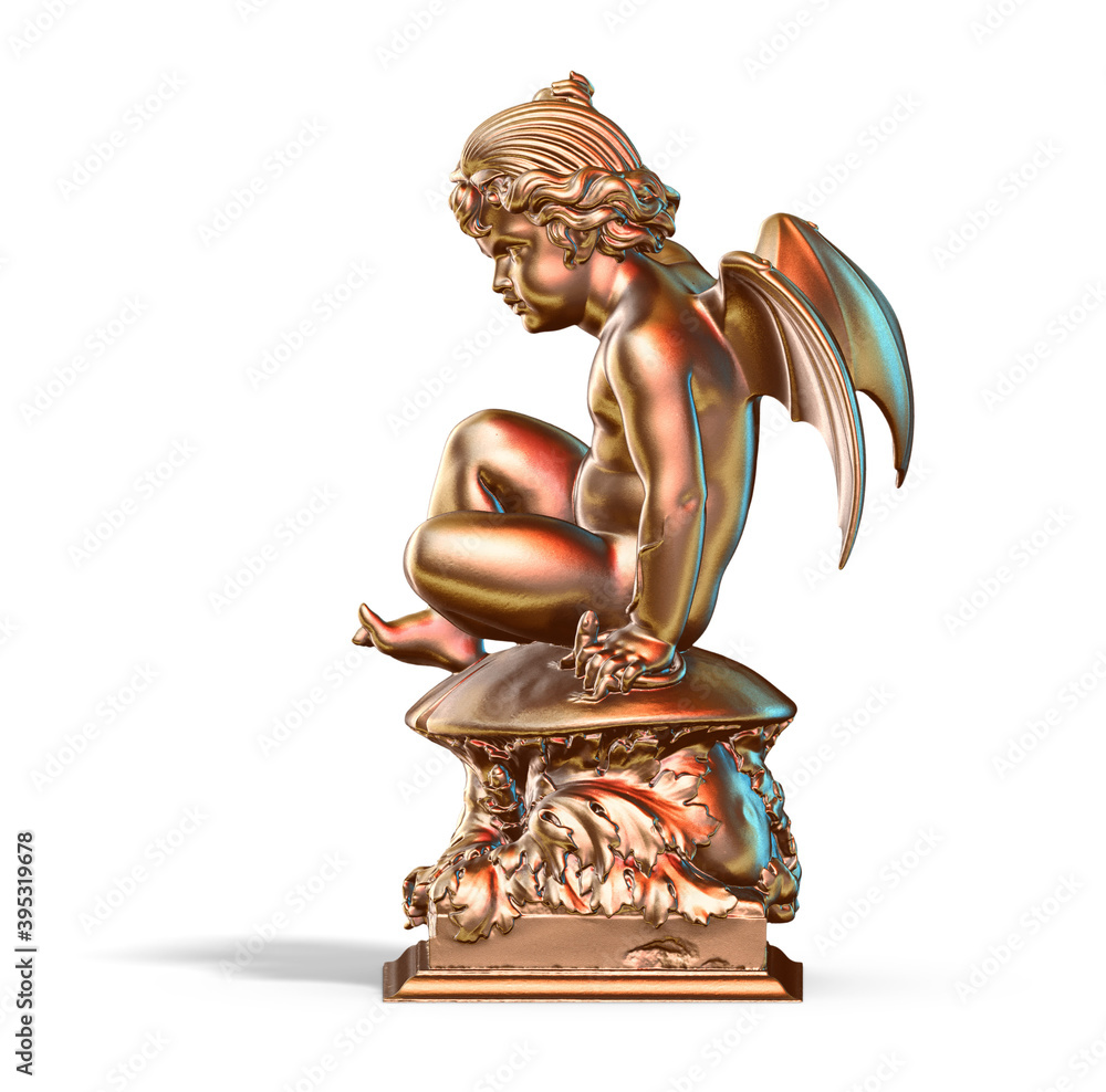Fototapete a collection of sculptures made in neon style on a black background for your design ideas. 3d render