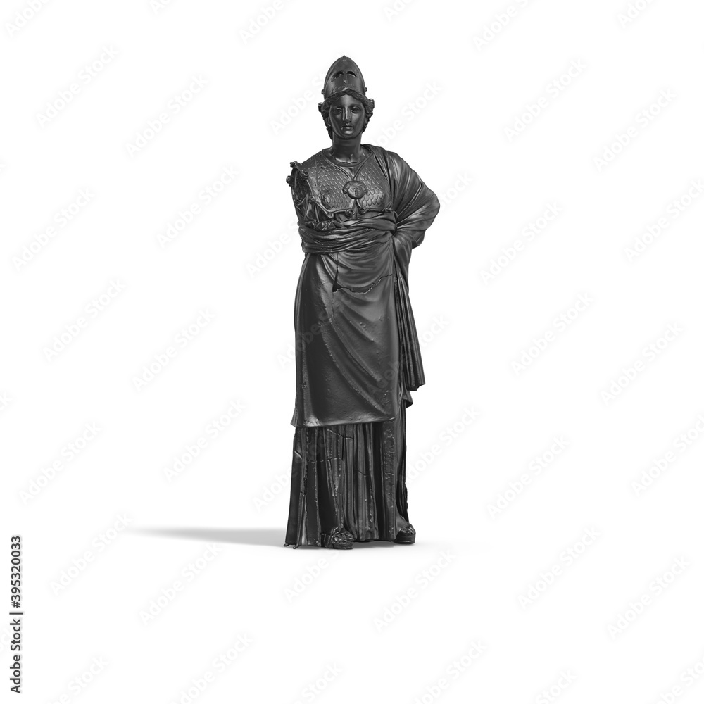 Fototapete a collection of sculptures made in neon style on a black background for your design ideas. 3d render