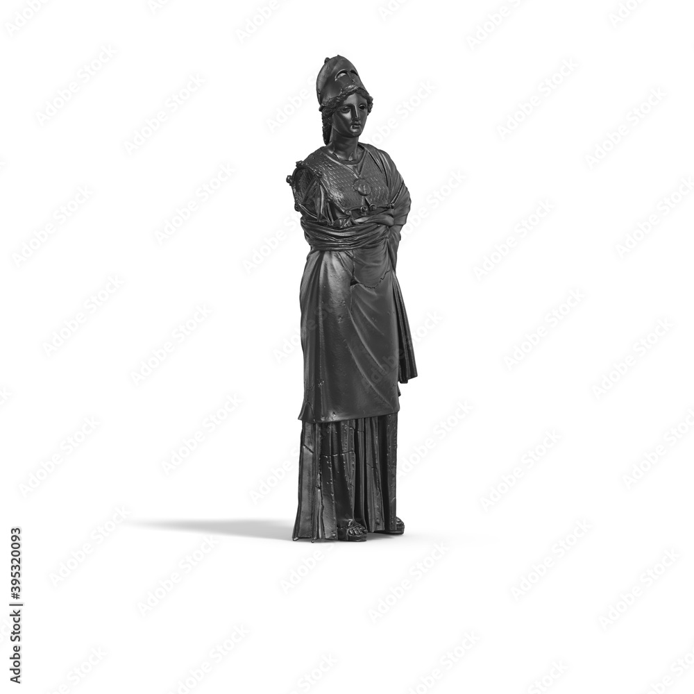 Fototapete a collection of sculptures made in neon style on a black background for your design ideas. 3d render