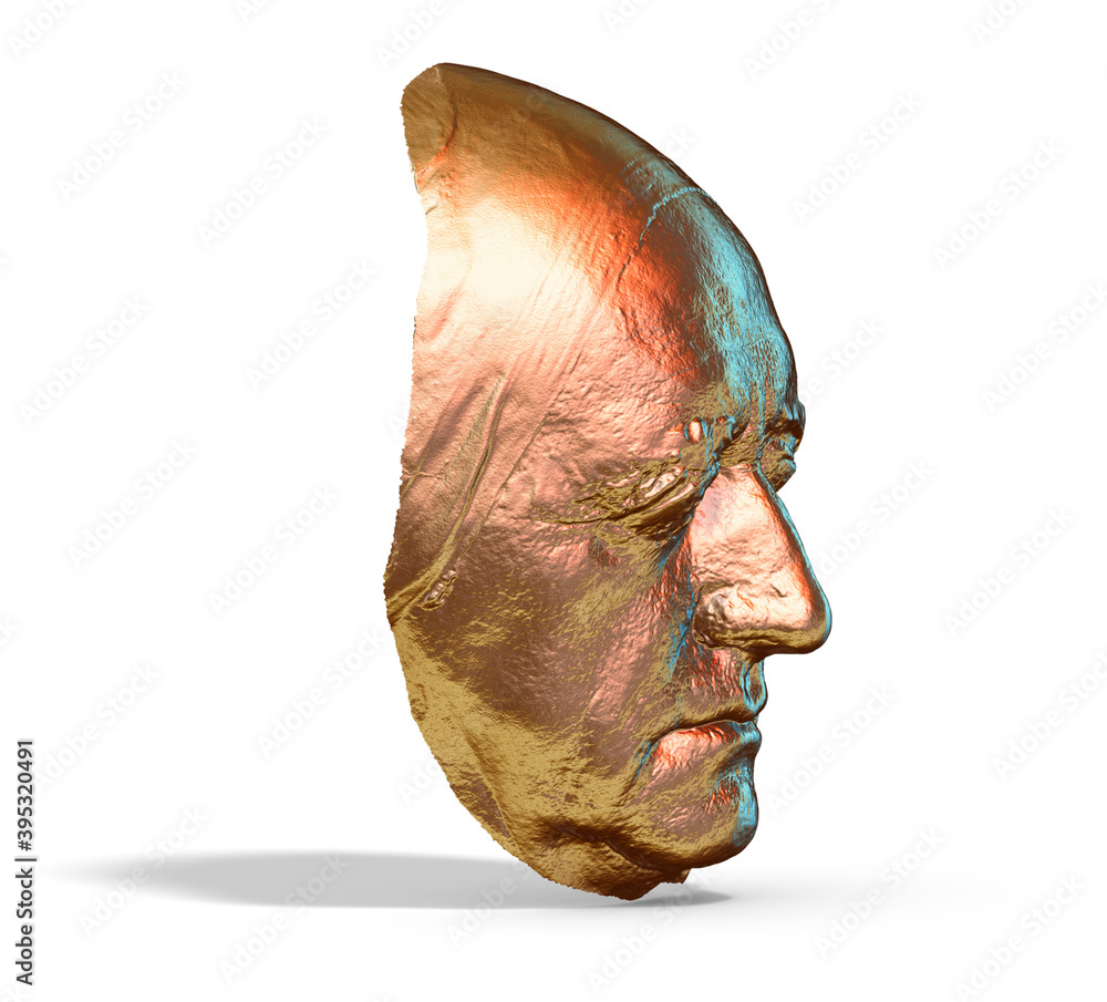 Poster a collection of sculptures made in neon style on a black background for your design ideas. 3d render