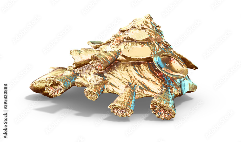 Fototapete a collection of sculptures made in neon style on a black background for your design ideas. 3d render
