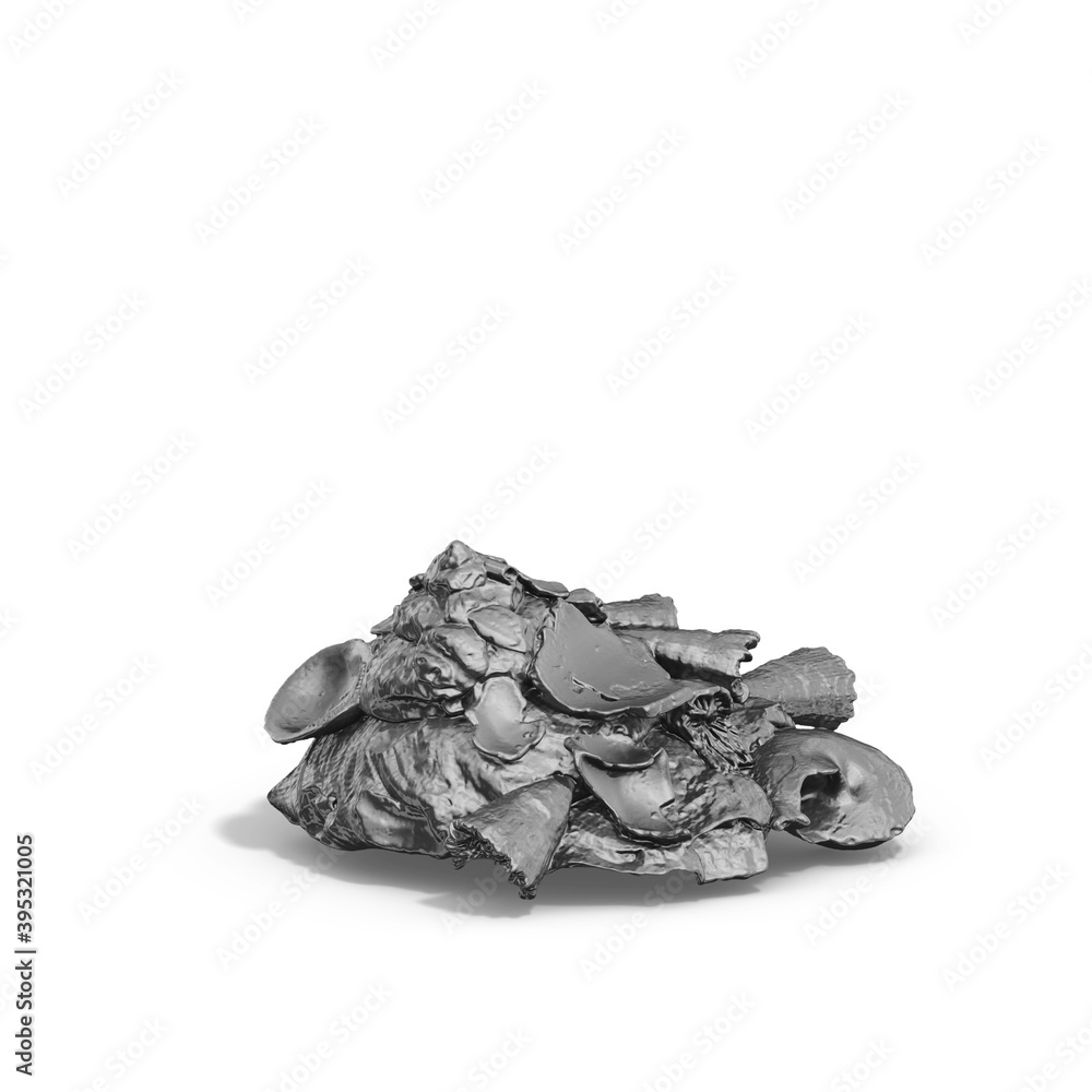 Fototapete a collection of sculptures made in neon style on a black background for your design ideas. 3d render
