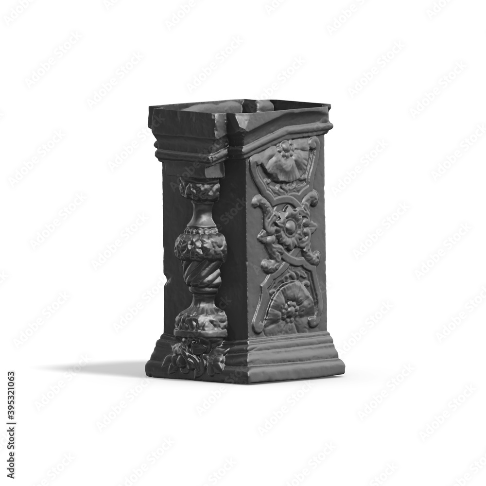 Poster a collection of sculptures made in neon style on a black background for your design ideas. 3d render