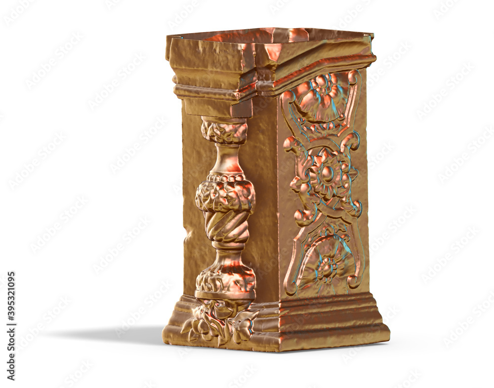 Fototapete a collection of sculptures made in neon style on a black background for your design ideas. 3d render