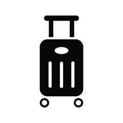 Modern suitcase iconisolated on white background vector icon