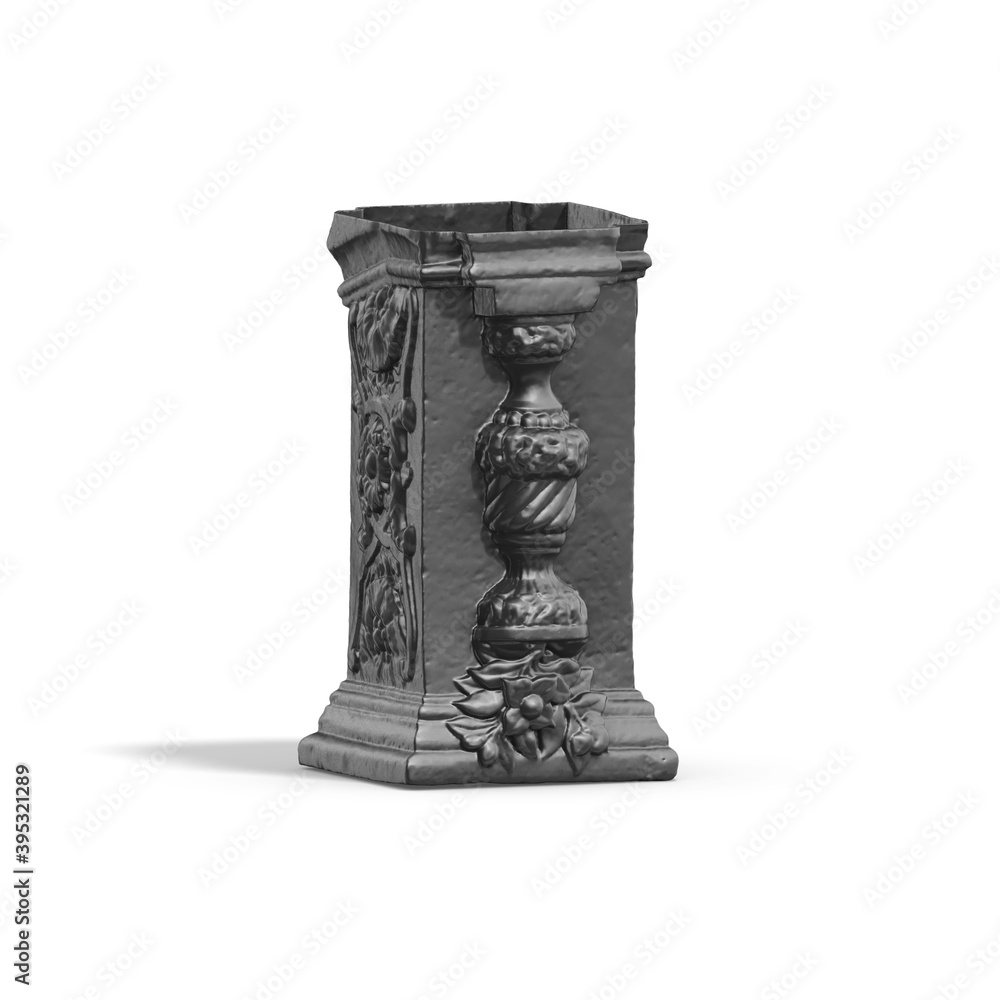 Fototapete a collection of sculptures made in neon style on a black background for your design ideas. 3d render