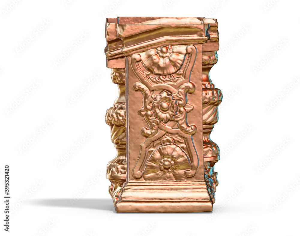 Fototapete a collection of sculptures made in neon style on a black background for your design ideas. 3d render
