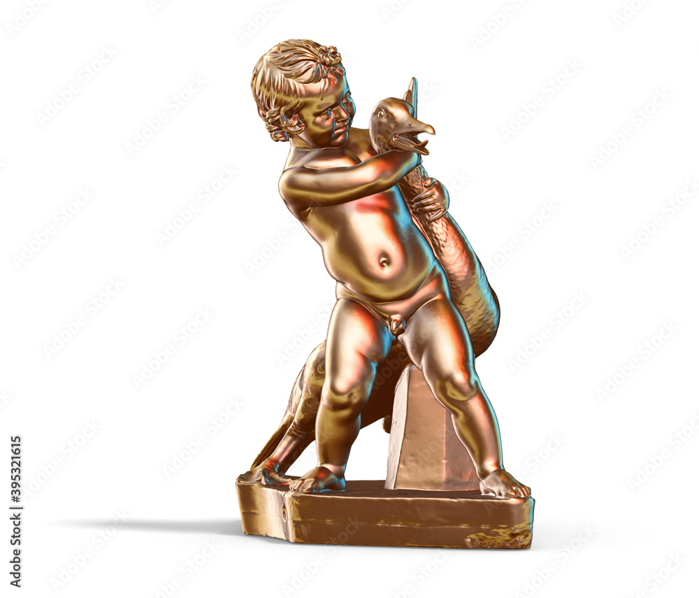 Fototapete a collection of sculptures made in neon style on a black background for your design ideas. 3d render