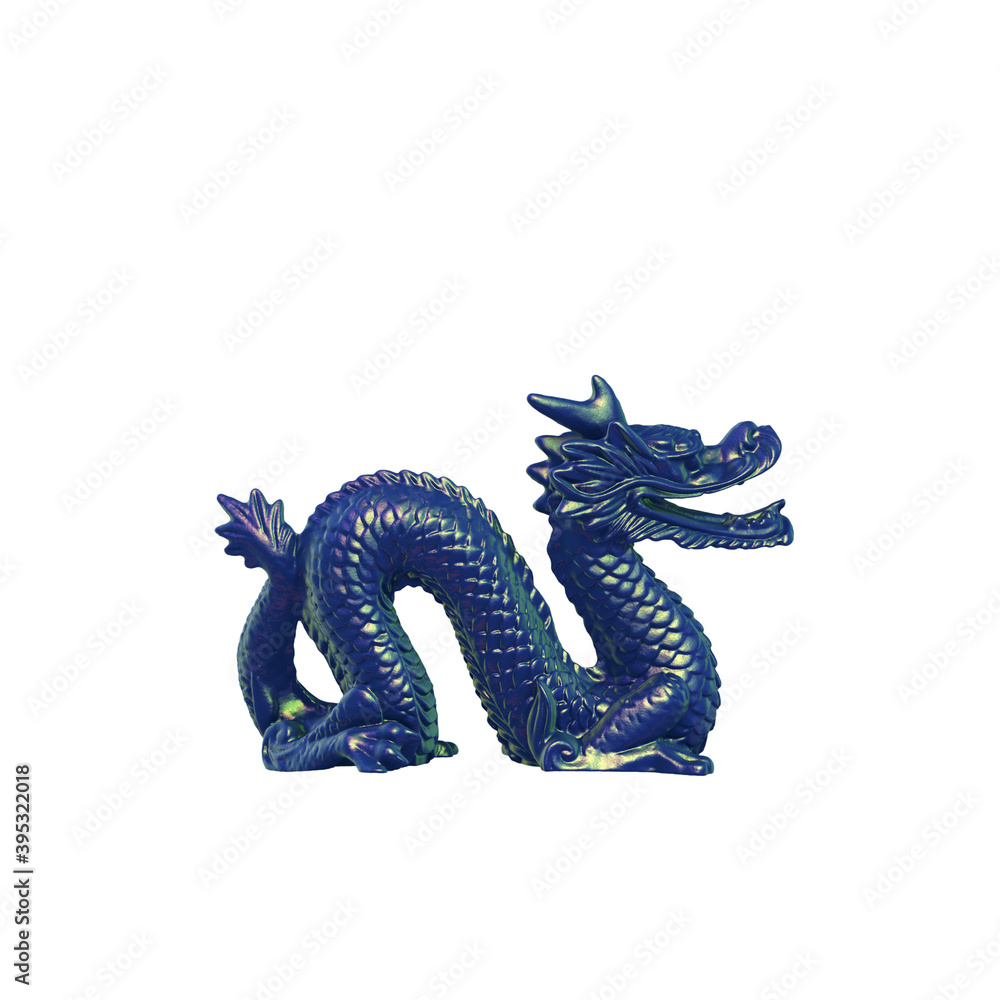 Fototapete a collection of sculptures made in neon style on a black background for your design ideas. 3d render