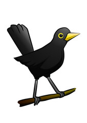 Blackbird cartoon vector
Layered for easy editing