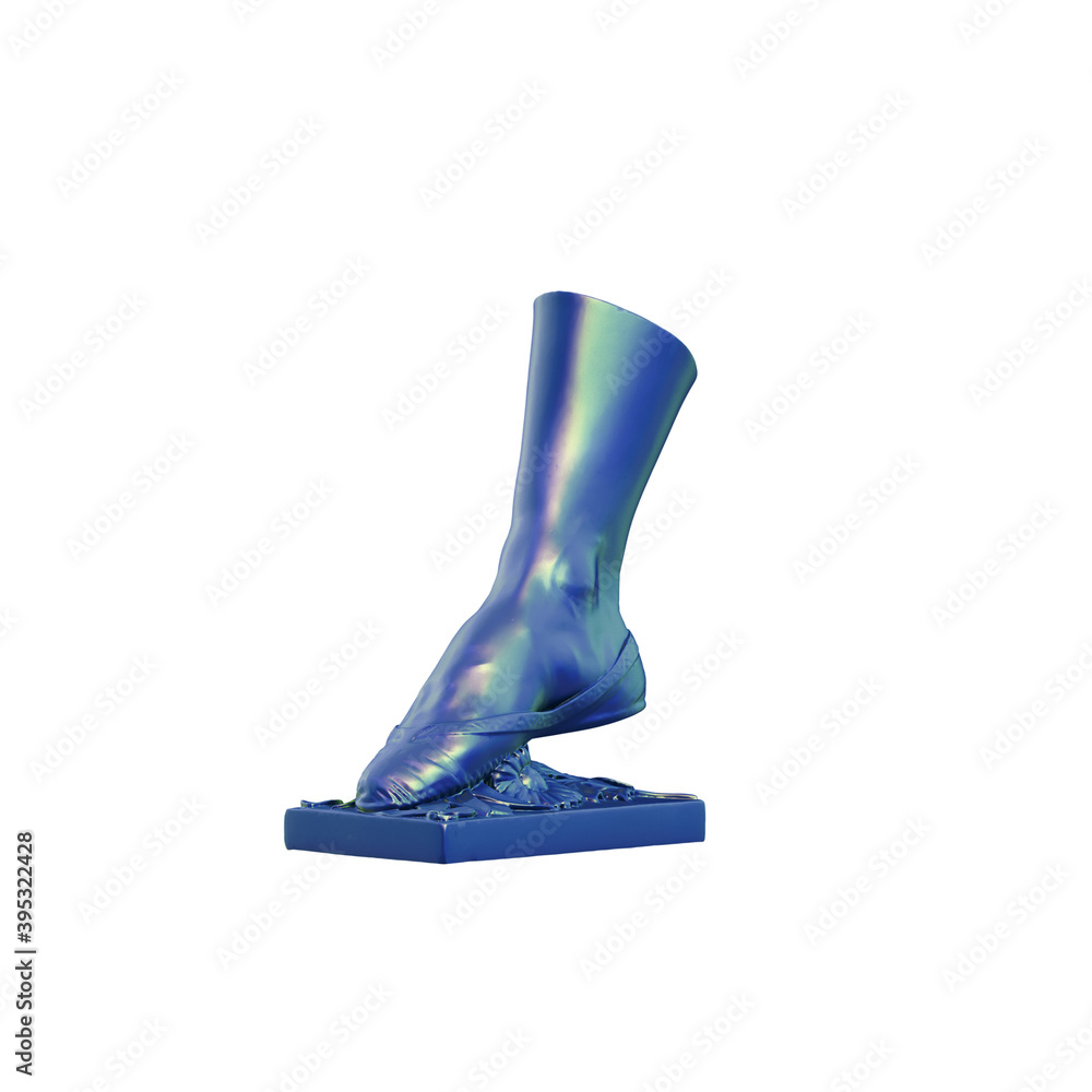 Fototapete a collection of sculptures made in neon style on a black background for your design ideas. 3d render