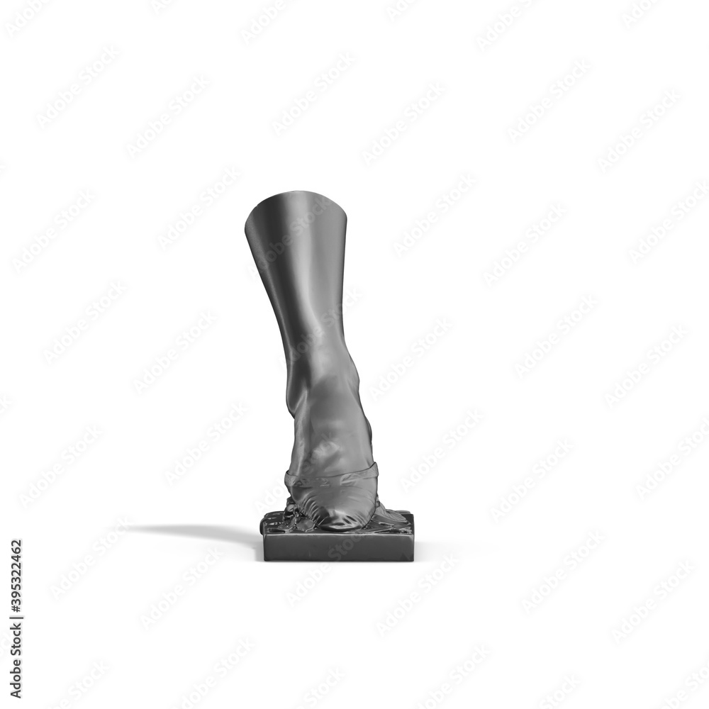 Poster a collection of sculptures made in neon style on a black background for your design ideas. 3d render