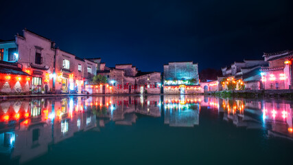 beautiful view of Hongcun village, Hweichow, China