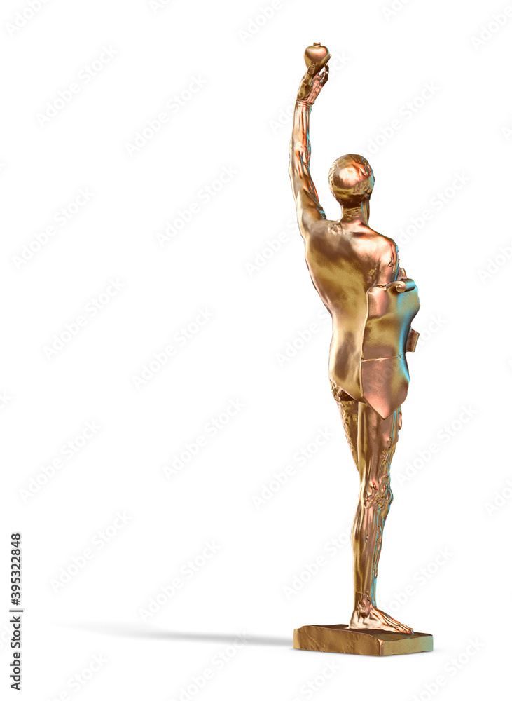 Poster a collection of sculptures made in neon style on a black background for your design ideas. 3d render