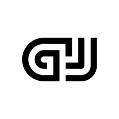 Letter GJ initial logo design template