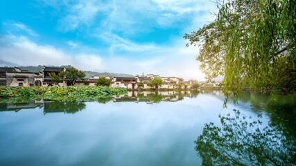 Fototapeta na wymiar beautiful view of Hongcun village, Hweichow, China