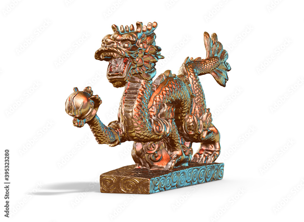Fototapete a collection of sculptures made in neon style on a black background for your design ideas. 3d render