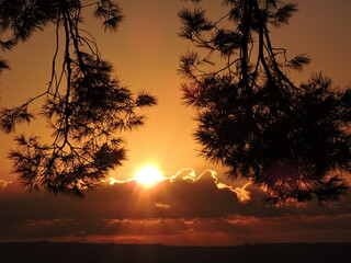 Sun rising