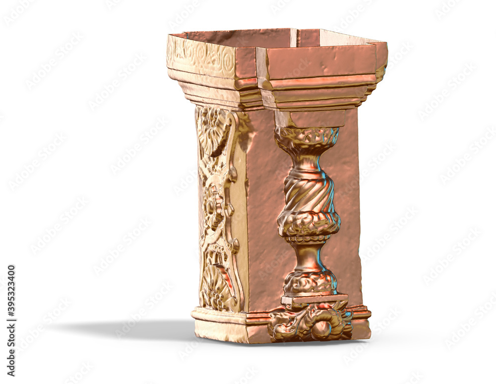 Fototapete a collection of sculptures made in neon style on a black background for your design ideas. 3d render