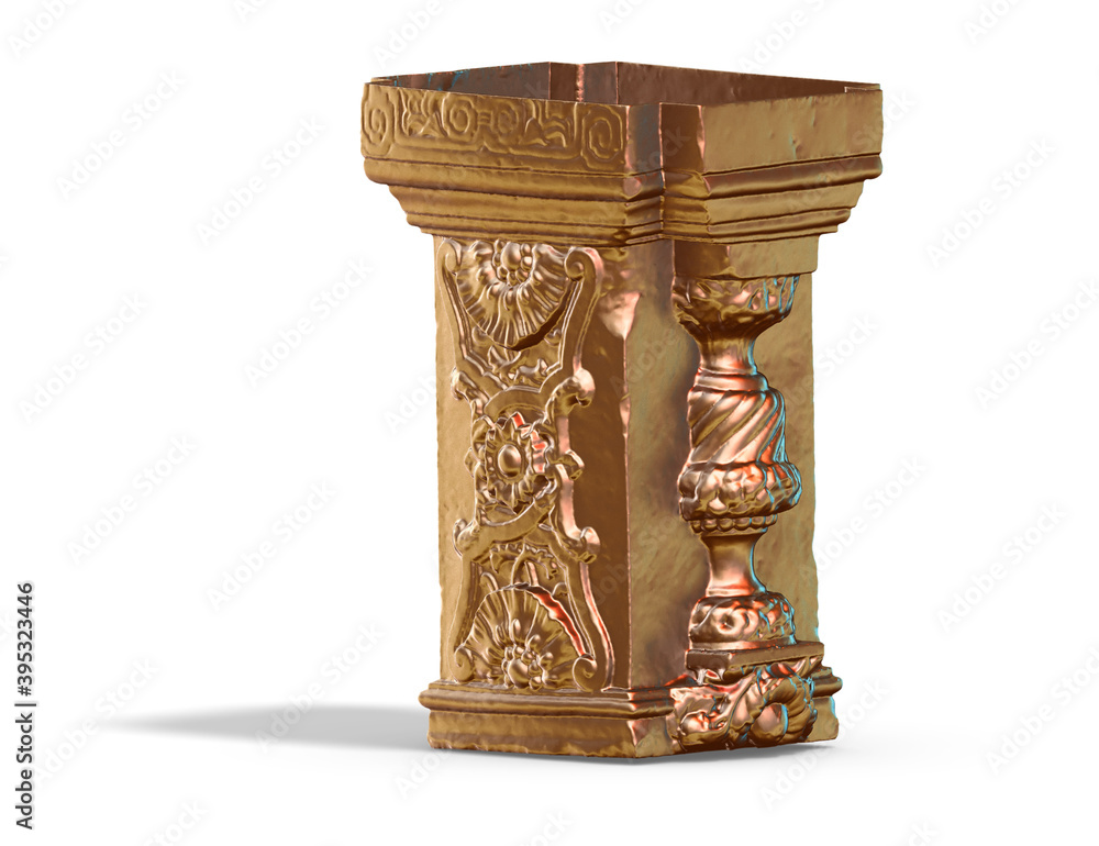 Fototapete a collection of sculptures made in neon style on a black background for your design ideas. 3d render